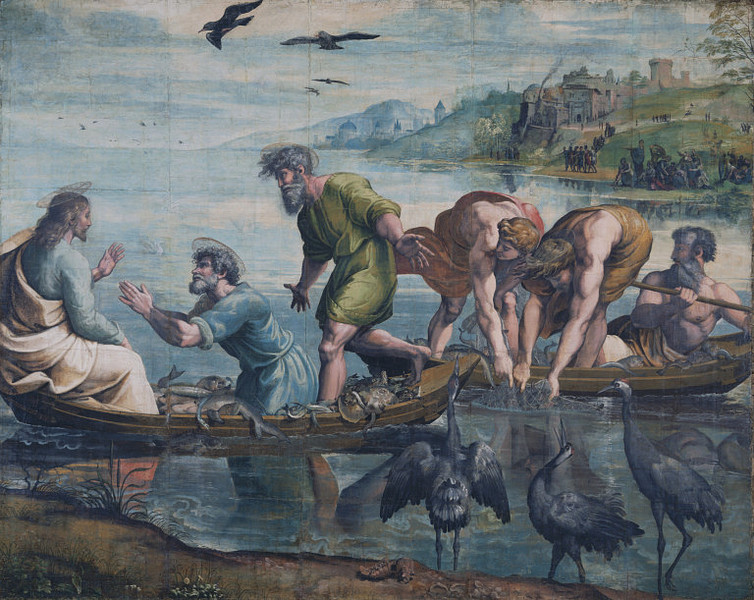 Pesca milagrosa, Rafael Sanzio, 1515-1516.

