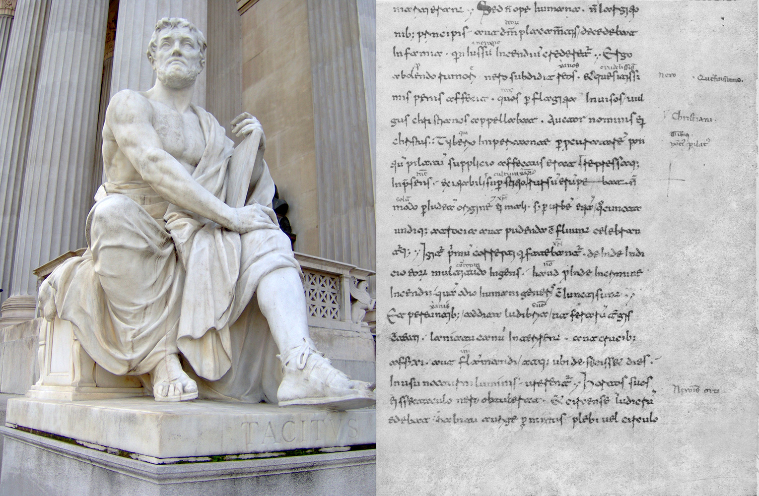 El senador e historiador romano Tácito escribió sobre la crucifixión de Jesús en Anales, la historia del Imperio Romano, durante el primero siglo.
