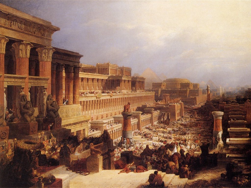 Partida de los israelitas, David Roberts, 1829.
